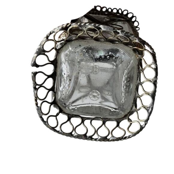 Vintage Moroccan Perfume Bottle Sprinkler Handmade Embossed Metal Work Rectangle - Picture 6 of 11